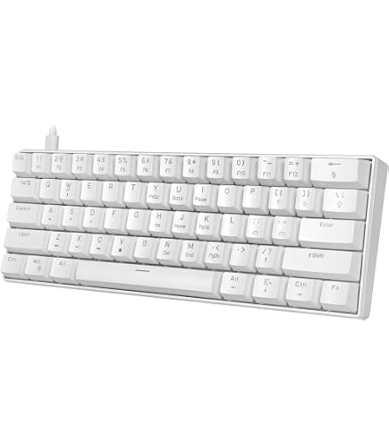 Amazon | HUO JI 小型ゲーミングキーボード63キー 赤軸を採用の